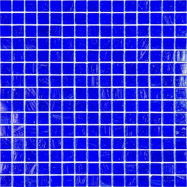 Mixed Navy Blue Squares Glass Pool Tile Supply