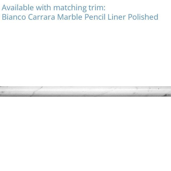 Bianco Carrara 4X12 Polished Marble Subway Tile Online Sale - Image 4
