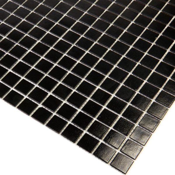 Space Black Squares Glass Pool Tile Supply - Image 3