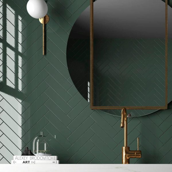 Groove Laurel Gloss Ceramic Subway Tile Fashion