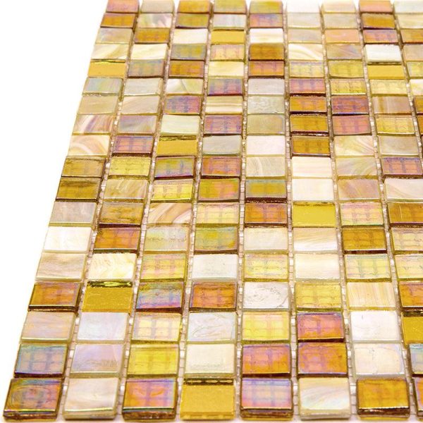 Mixed Glistening Gold Glass Tile Hot on Sale - Image 2
