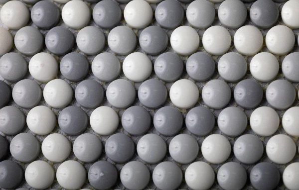Grey Pearl Penny Recycled Glass Mosaic Tile Sale - Image 4