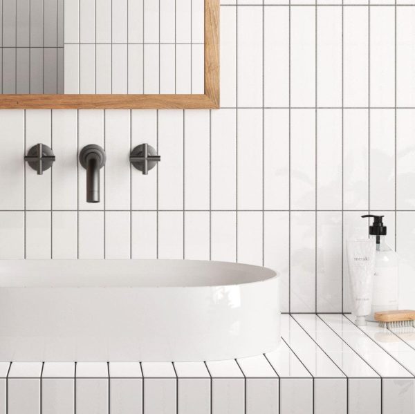 Groove White Gloss Ceramic Subway Tile Online Hot Sale