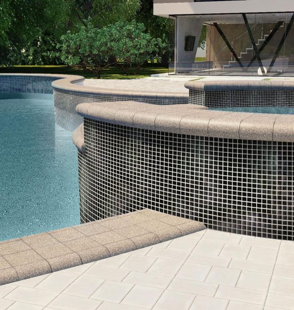 Space Black Squares Glass Pool Tile Supply - Image 2