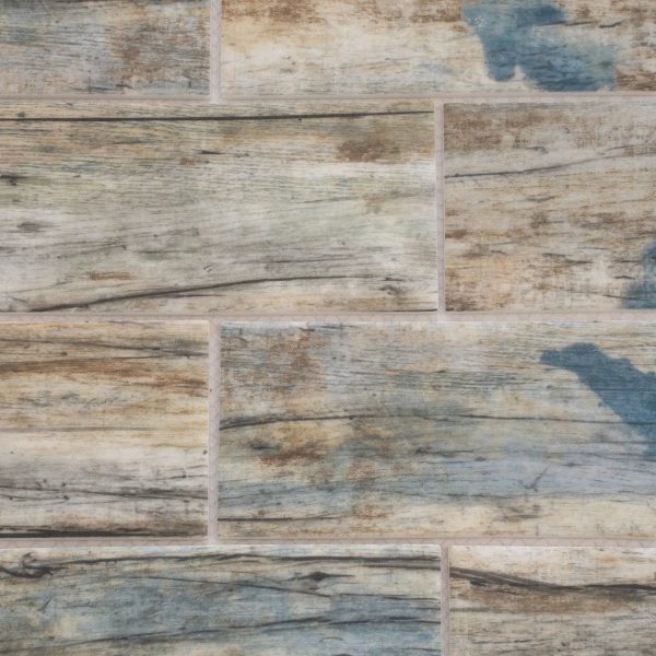 Recycled Glass Subway Mosaic Tile In Blue Wood Color Online - Image 4