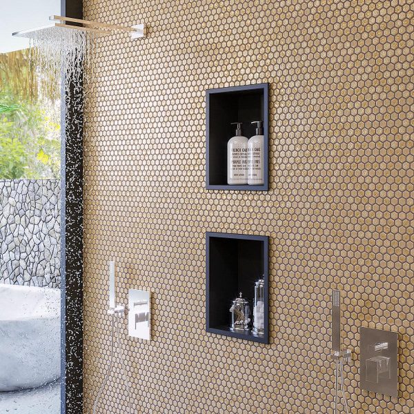 Glossy Gold Hexagon Glass Mosaic Tile on Sale